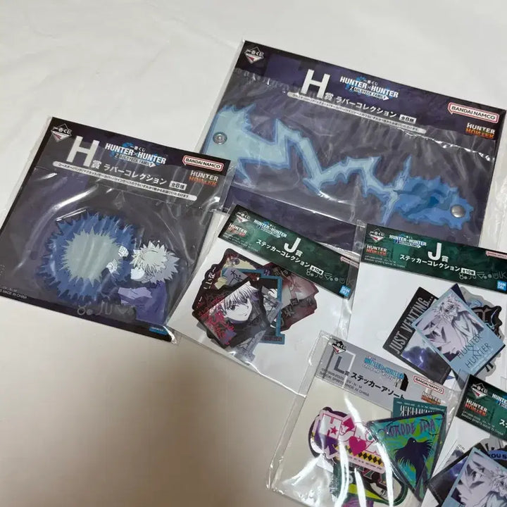 [BUNJANG] Hunter x Hunter Ichiban Kuji Zoldyck Kirua Stickers Bundle Set / 일괄) 헌터헌터 헌헌 조르딕 이치방 쿠지 제일복권 하위상 키르아 스티커 H상 J상 i상