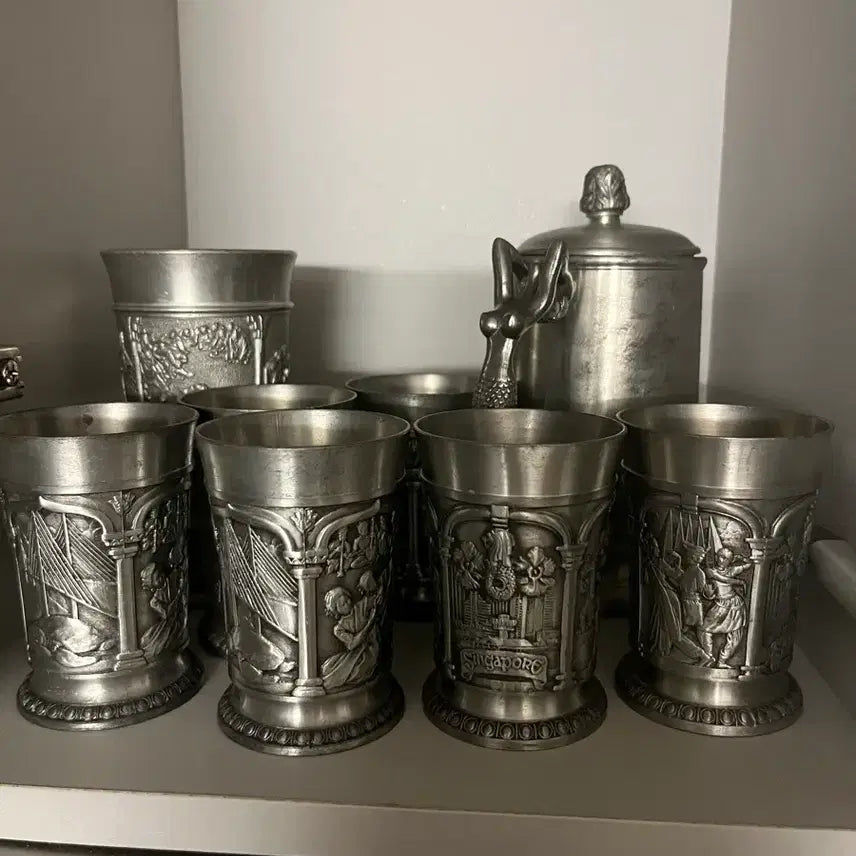 [BUNJANG] Vintage Pewter Cup Set / 주석잔세트