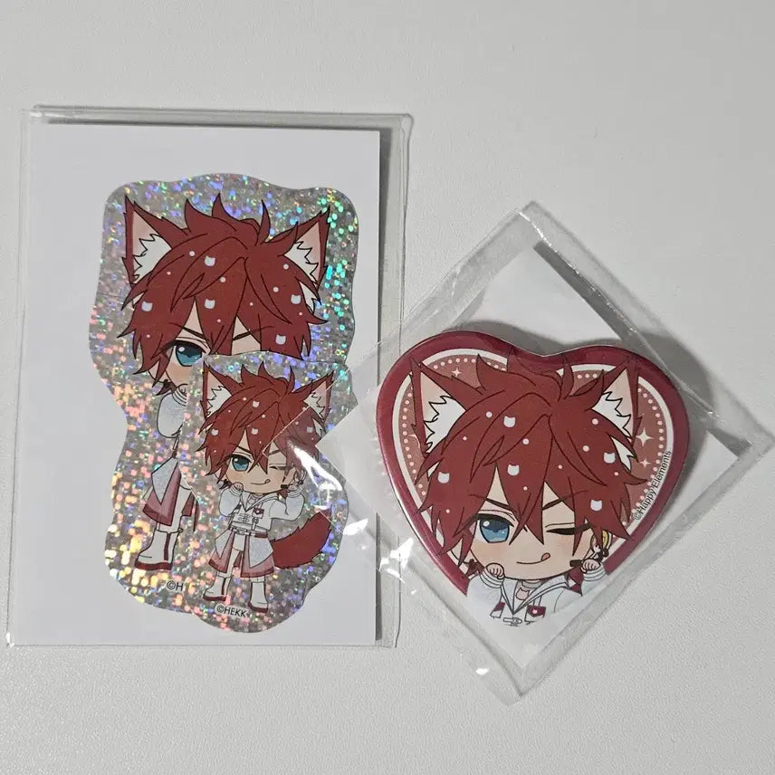 [BUNJANG] Ensemble Stars Ritsu Nanjatown Can Badge Sticker Set / 앙스타 린네 난쟈타운 캔뱃지 뱃지 스티커