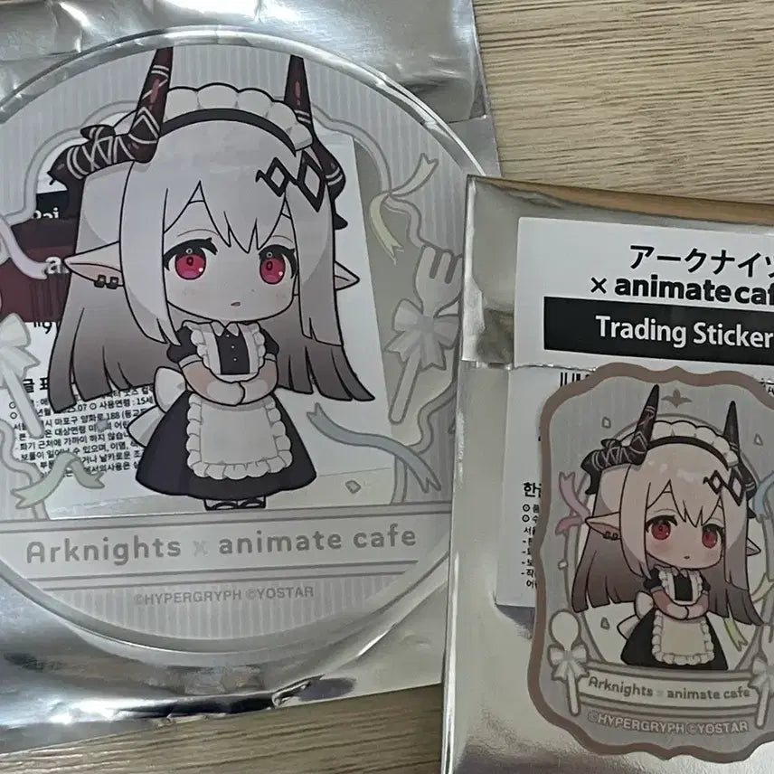 [BUNJANG] Arknights Mudrock Animate Collaboration Acrylic Coaster + Sticker Bundle Set / 명일방주 머드락 애니메이트 콜라보
