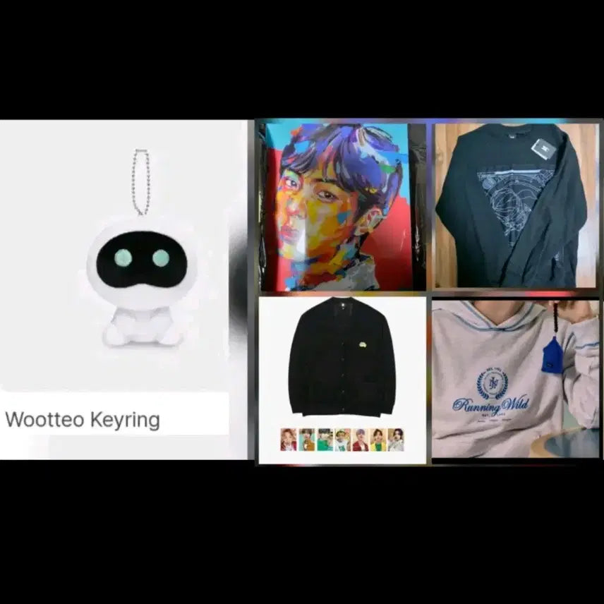 [BUNJANG] BTS Butter Cardigan, Jin Sweatshirt, ON Sweatshirt, UTTU Keyring Bundle Set / bts굿즈 일괄양도합니다.