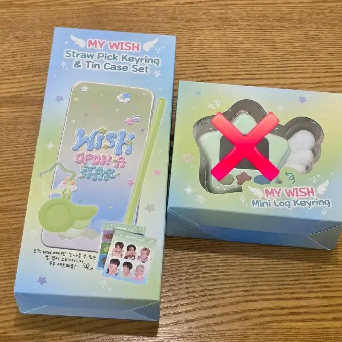 [BUNJANG] NCT WISH Straw Pick Keyring Tin Case Set Mega Coffee Sealed / 원가이하) 엔시티위시 스트로우픽 키링 틴케이스 세트 메가커피 미개봉