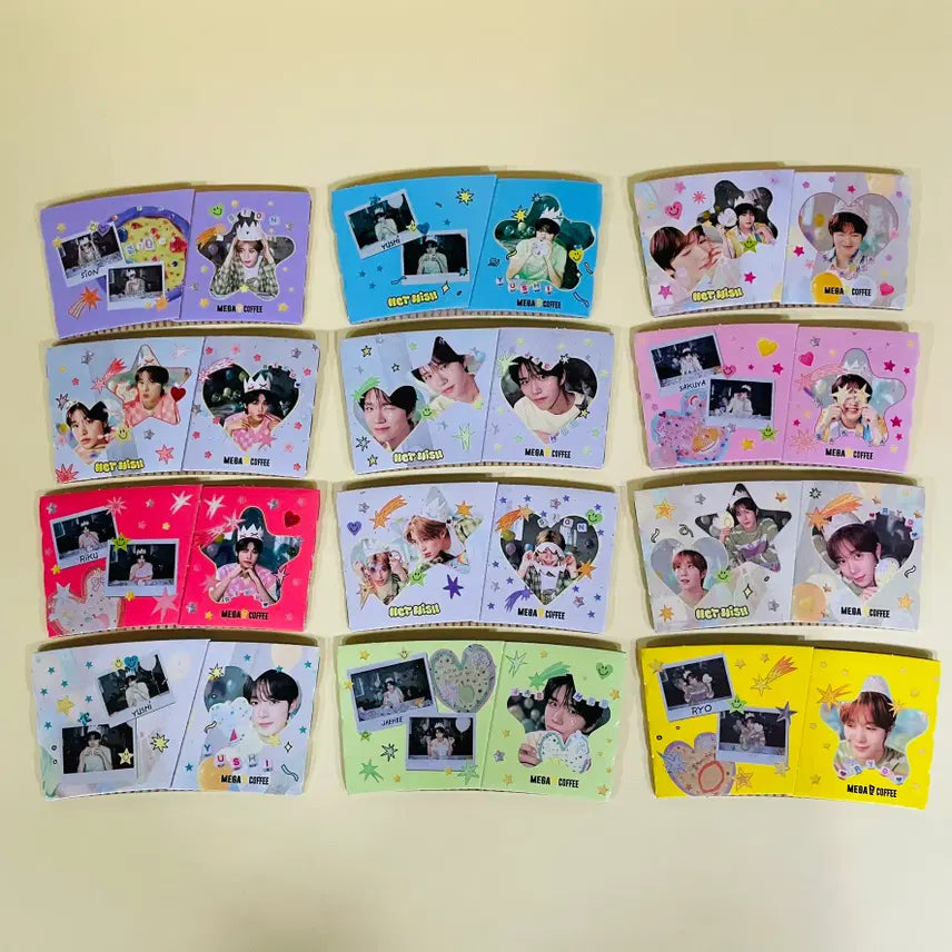 [BUNJANG] NCT WISH Mega Coffee Collaboration Cup Holder 12-Piece Set + Photocard / NCT WISH 엔시티위시 메가커피 콜라보 컵홀더 12종 세트 드래곤볼 (+서비스, 포토카드)