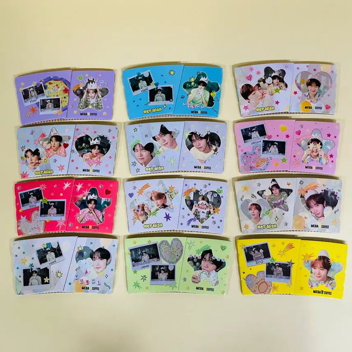 [BUNJANG] NCT WISH Mega Coffee Collaboration Cup Holder 12-Piece Set + Photocard / NCT WISH 엔시티위시 메가커피 콜라보 컵홀더 12종 세트 드래곤볼 (+서비스, 포토카드)