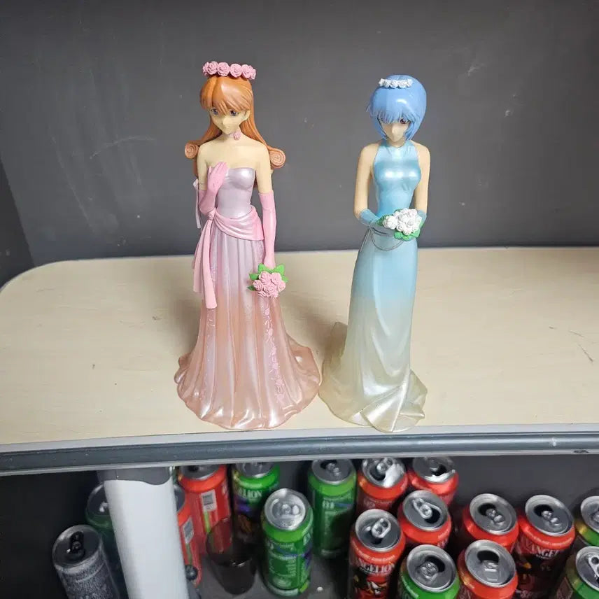 [BUNJANG] Evangelion Asuka &amp; Rei Wedding Figure Set / 에반게리온 아스카 레이 웨딩 피규어 세트