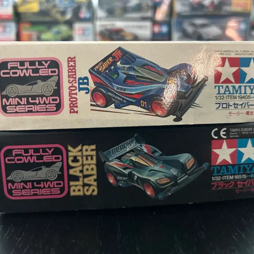 [BUNJANG] Tamiya Mini 4WD Black Saber &amp; Proto Saber JB 2-Car Set / 타미야 미니카 블랙세이버&amp;프로토세이버 JB 미니카 2종 판매