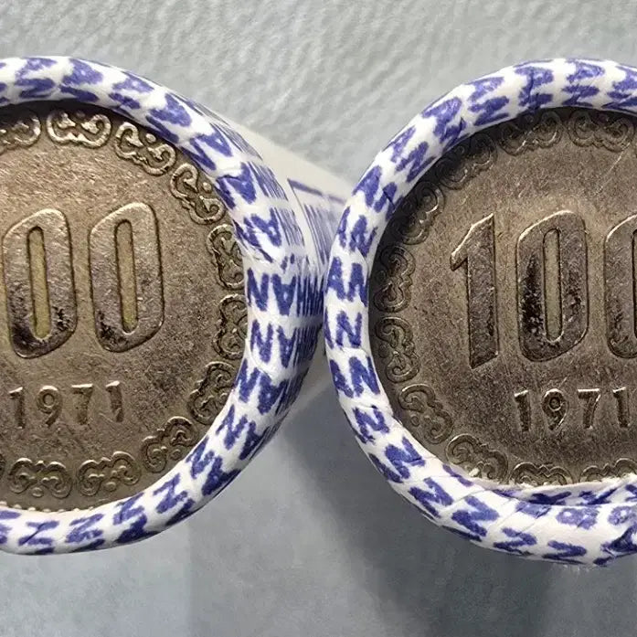 [BUNJANG] 1971 South Korean 100 Won Coin Roll (100 pieces) / 1971년 100원 동전 2롤 100개