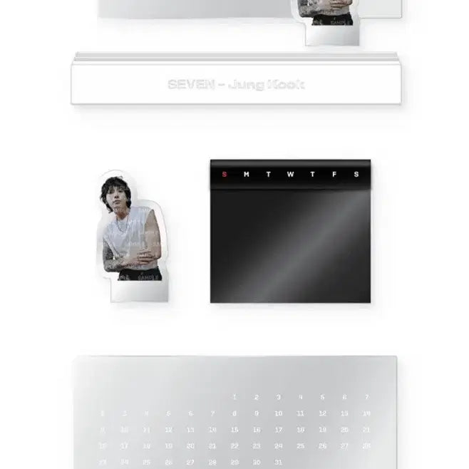 [BUNJANG] BTS Jungkook Seven Acrylic Stand Calendar (Sealed) / 방탄 정국 세븐 아크릴 스탠드 캘린더 미개봉 새상품 bts jk jungkook acrylic stand calendar
