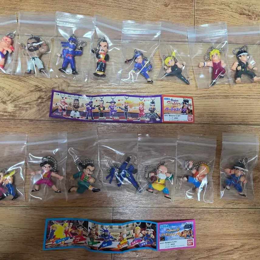 [BUNJANG] Virtua Fighter Classic Keychain Set (16 Variants, Series 1 &amp; 2) / 버추어 파이터 피규어 고전 열쇠고리 16종 1탄,2탄 풀세트