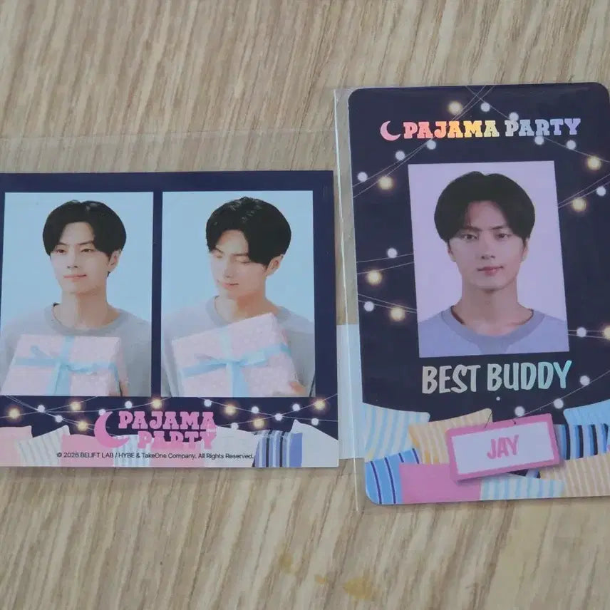 [BUNJANG] ENHYPEN Jay Pajama Party Photocard &amp; Two-Cut Photo (Sealed) / 엔하이픈 제이 포토카드 파자마 파티 미개봉 sp,두컷포토
