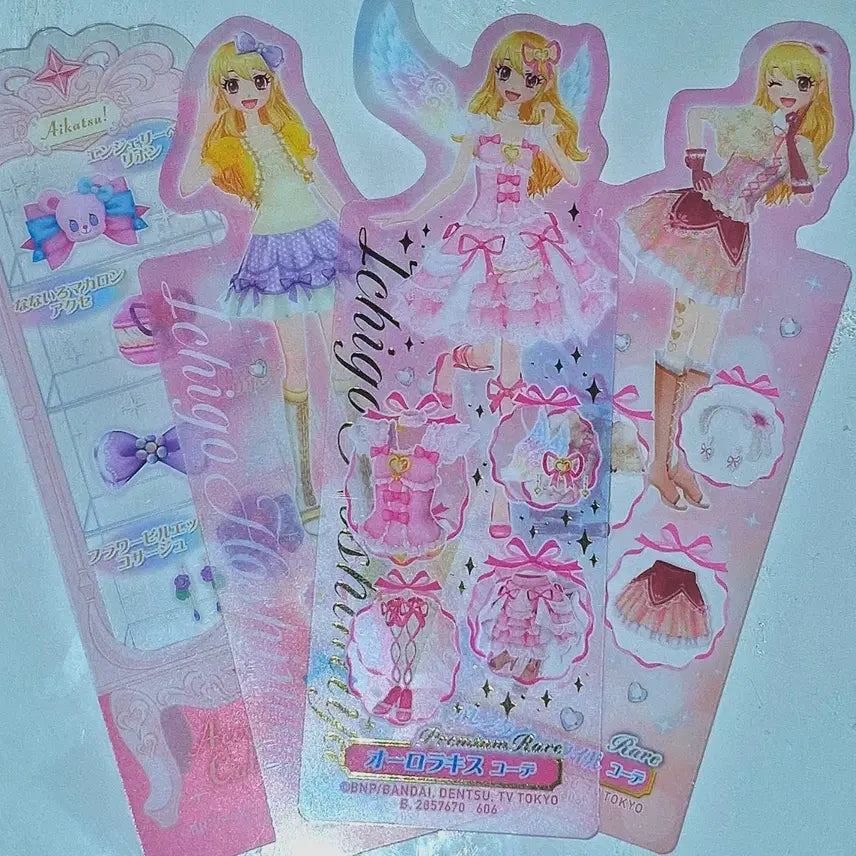 [BUNJANG] Aikatsu! Star! Ichigo &amp; Ringo Bookmark Set / 아이카츠 아이엠스타 북마크 책갈피 이치고 라임 세트
