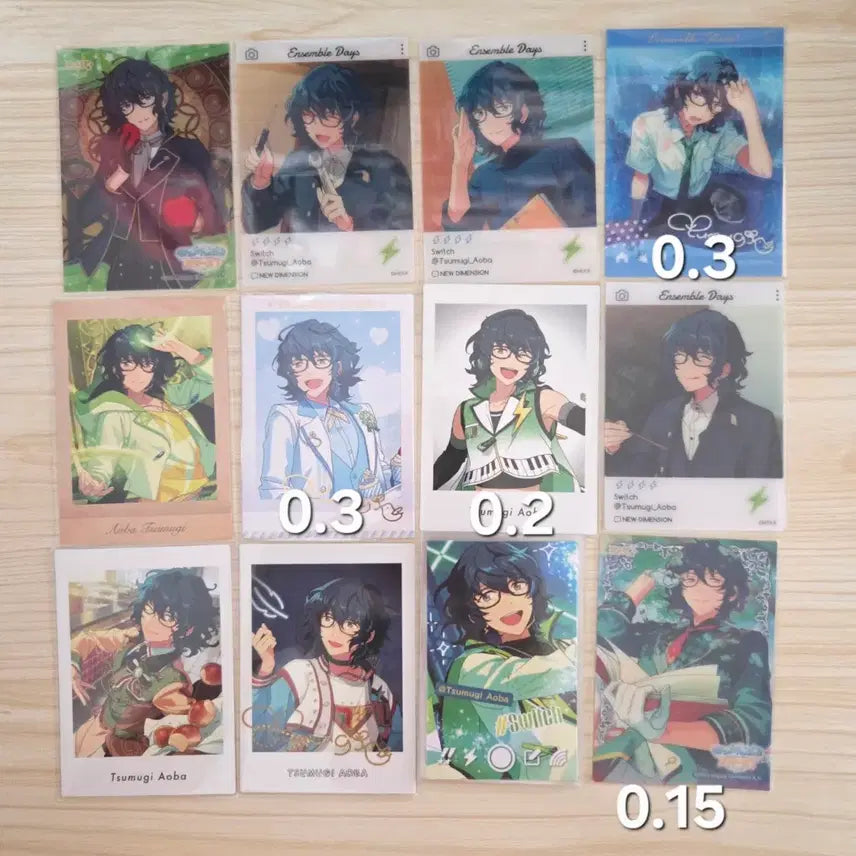 [BUNJANG] Ensemble Stars Tsumugi Akechi Pashacard Bundle Set 33 Cards / 앙스타 츠무기 파샤 일괄 33장