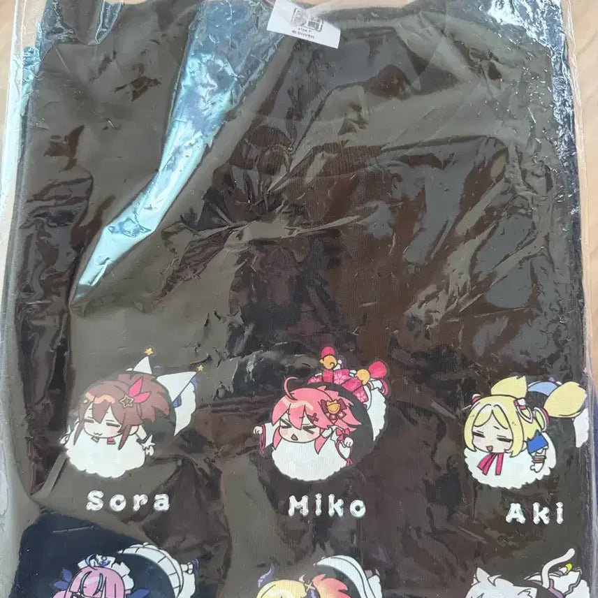[BUNJANG] Hololive Holosushi Goods Series T-Shirt Black Ver. Vol. 1 / 홀로라이브 홀로스시 굿즈 시리즈 티셔츠 black ver.vol.1