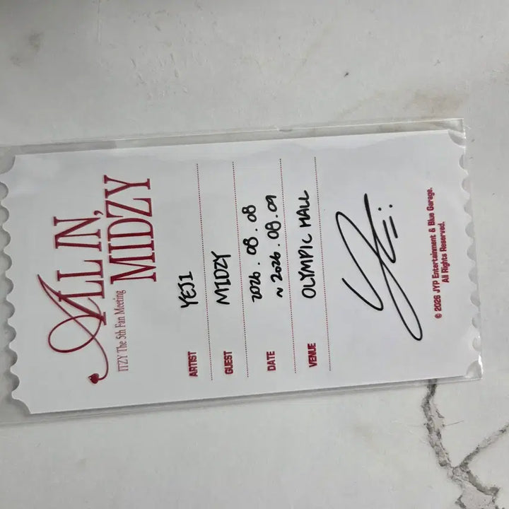 [BUNJANG] ITZY Yeji 5th Fan Meeting Photocard / itzy 있지 예지 5번째 팬미팅 굿즈