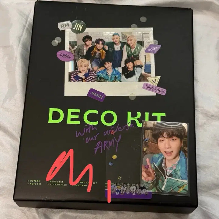 [BUNJANG] BTS Suga Deco Kit Photocard Set / 방탄 데코키트 + 슈가 포카  BTS DECO KIT