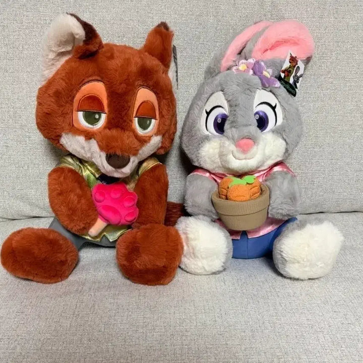 [BUNJANG] Disney Zootopia Nick Wilde Judy Hopps Popsicle Series Plush / 정품 주토피아 닉 주디 팝시클 시리즈 중대형  인형
