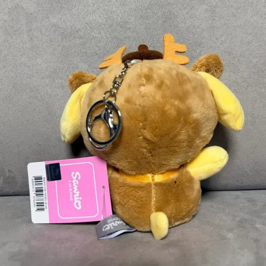 [BUNJANG] Sanrio Pompompurin Flower Deer 13cm Keyring Plush / 정품 산리오 폼폼푸린 꽃사슴 13cm 키링 인형