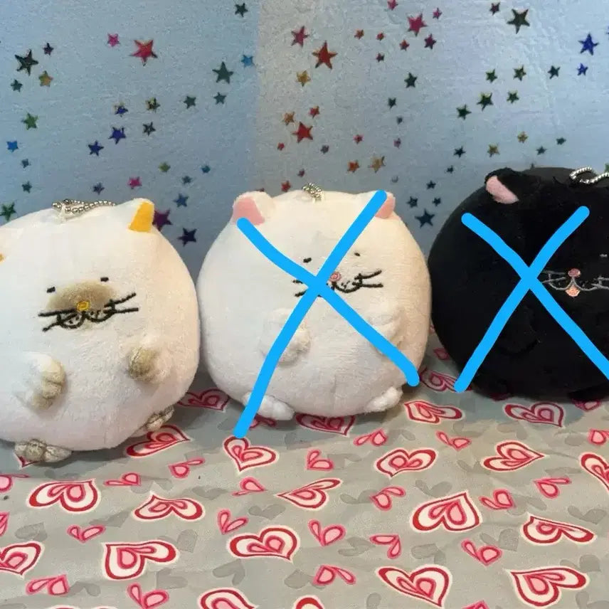 [BUNJANG] Debuneko Dango Mascot Charm Set (3 Types) / 희귀) 동글동글 당고 데부네코 키링 3종 세트