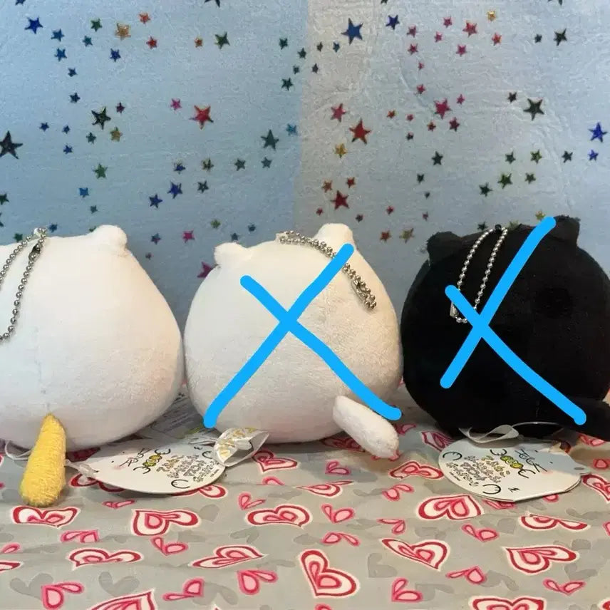 [BUNJANG] Debuneko Dango Mascot Charm Set (3 Types) / 희귀) 동글동글 당고 데부네코 키링 3종 세트