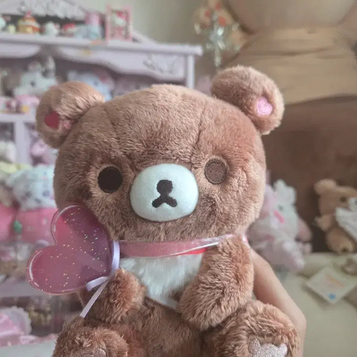 [BUNJANG] Rilakkuma Chairoikoguma Lollipop Plush / 급처 리락쿠마 챠이로이코구마 롤리팝 누이