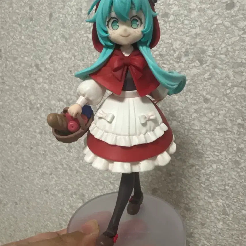 [BUNJANG] Red Riding Hood Miku Noodle Stopper Figure (Unsealed) / 빨강망토 미쿠 피규어 + 덤 누들스토퍼(미투)