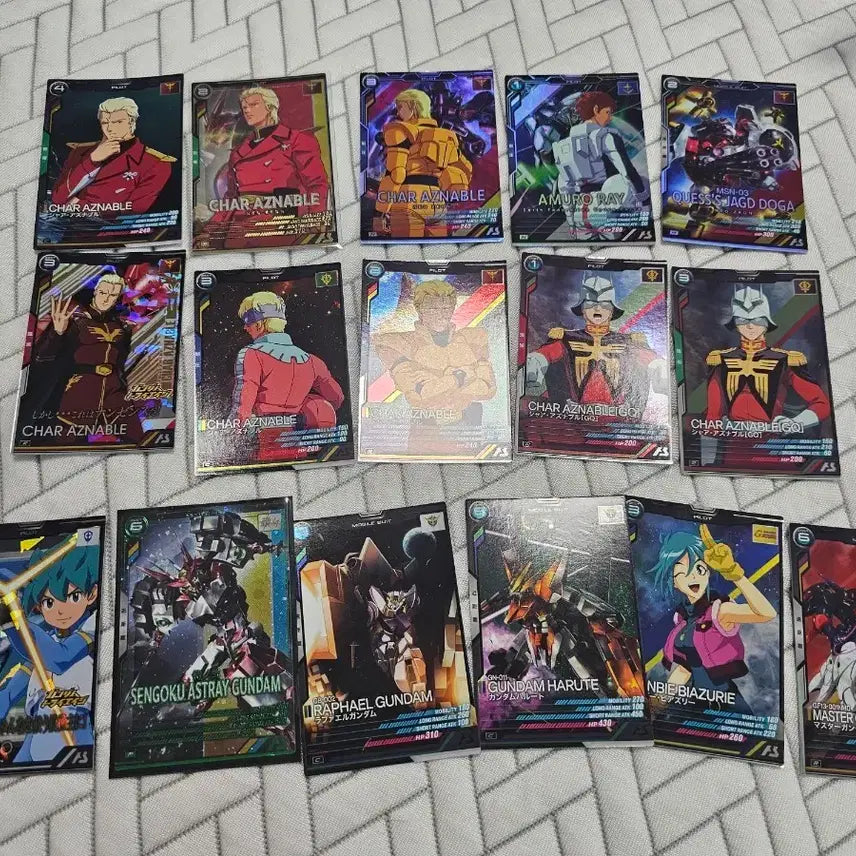 [BUNJANG] Mobile Suit Gundam Arsenal Base Card Set (Char Aznable, Amuro Ray) / 기동전사 건담 아세날베이스 카드 10장 세트 샤아 아즈나블 아무로 레이