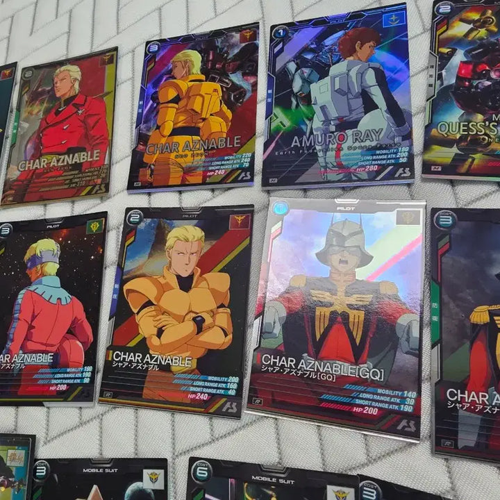 [BUNJANG] Mobile Suit Gundam Arsenal Base Card Set (Char Aznable, Amuro Ray) / 기동전사 건담 아세날베이스 카드 10장 세트 샤아 아즈나블 아무로 레이