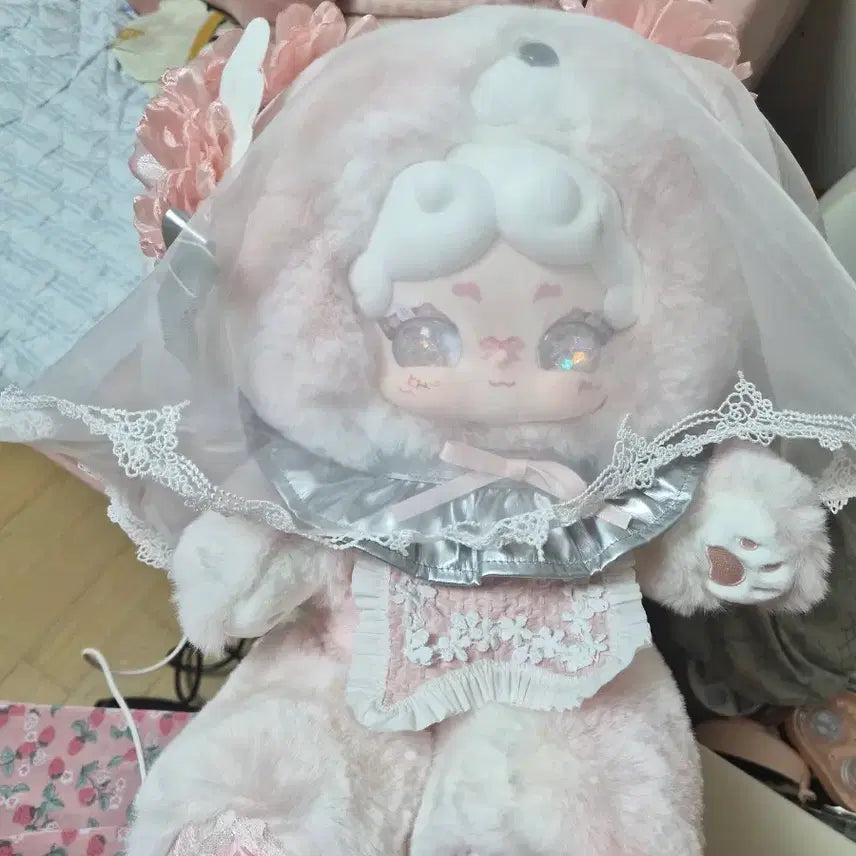 [BUNJANG] BAMTOKKI 700% Bride Pink Rabbit Art Toy / 밤토끼 700% 신부 핑크토끼