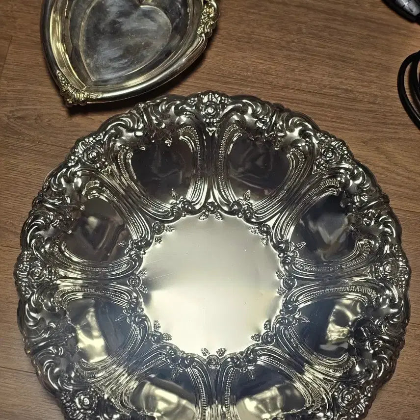 [BUNJANG] Antique Vintage Silver-Plated Serving Tray and Bowls / 앤틱 빈티지 실버플레이트 은식기 쟁반 트레이 볼