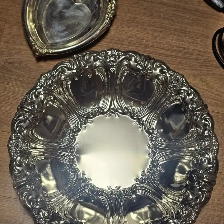 [BUNJANG] Antique Vintage Silver-Plated Serving Tray and Bowls / 앤틱 빈티지 실버플레이트 은식기 쟁반 트레이 볼