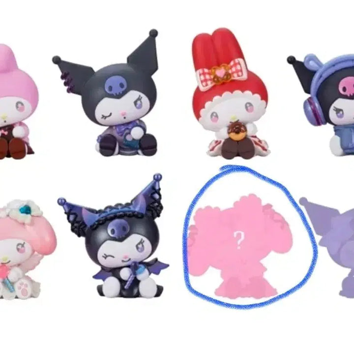 [BUNJANG] Sanrio Characters My Melody &amp; Kuromi PeriHapi Shoulder Hug Figure Secret / 산리오 캐릭터즈 타카라토미 아츠 마이멜로디 &amp; 쿠로미 PERIHAPI! 페리하피 어깨쿵 Hug. 피규어 시크릿