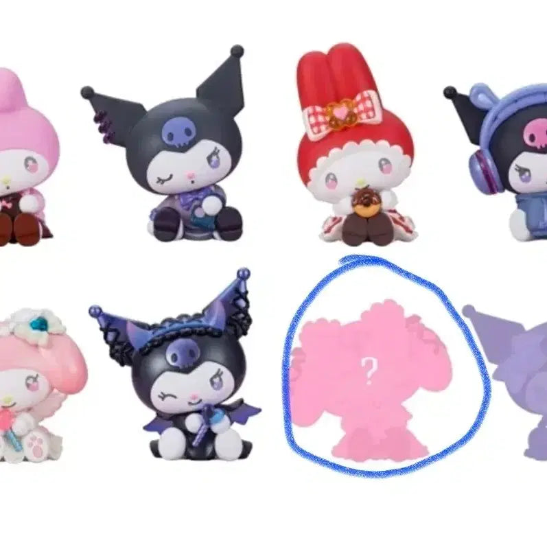[BUNJANG] Sanrio Characters My Melody &amp; Kuromi PeriHapi Shoulder Hug Figure Secret / 산리오 캐릭터즈 타카라토미 아츠 마이멜로디 &amp; 쿠로미 PERIHAPI! 페리하피 어깨쿵 Hug. 피규어 시크릿(새상품)
