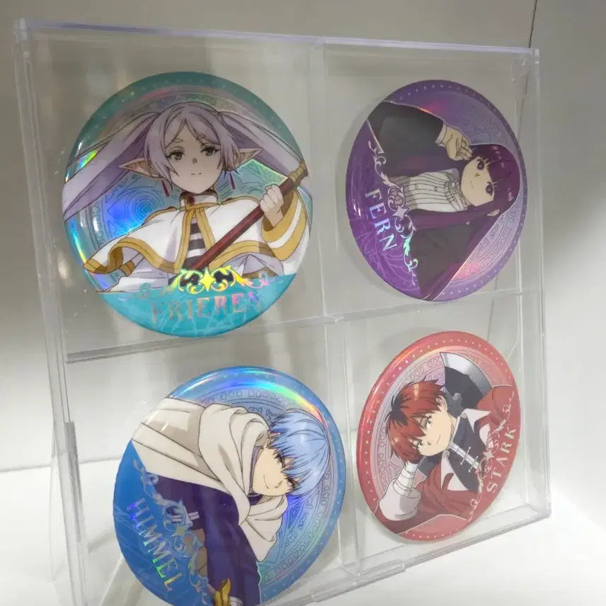 [BUNJANG] Frieren Chinese Lottery Can Badge Bundle Set (4 Types) / 프리렌 중국쿠지 캔뱃지 4개 일괄 모음 판매