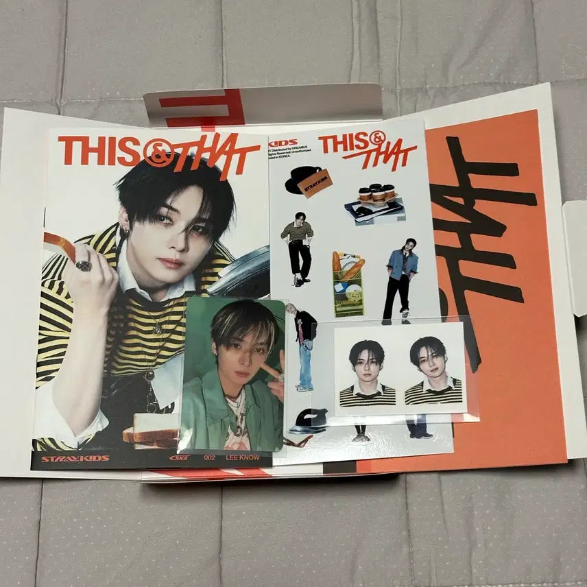 [BUNJANG] Stray Kids Lee Know THIS &amp; THAT Pre-order Photocard / 리노)스트레이키즈 디스앤댓 앤버전 리노 프리오더 포카 this&amp;that