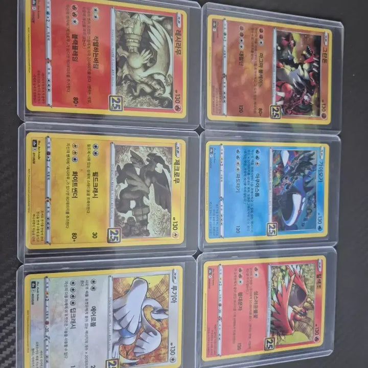 [BUNJANG] Pokemon 25th Anniversary Card Set - Ho-Oh, Groudon, Kyogre, Zekrom, Lugia, Reshiram / 포켓몬카드 칠색조/그란돈/가이오가/제크로무/루기아/레시라무 세트25주년