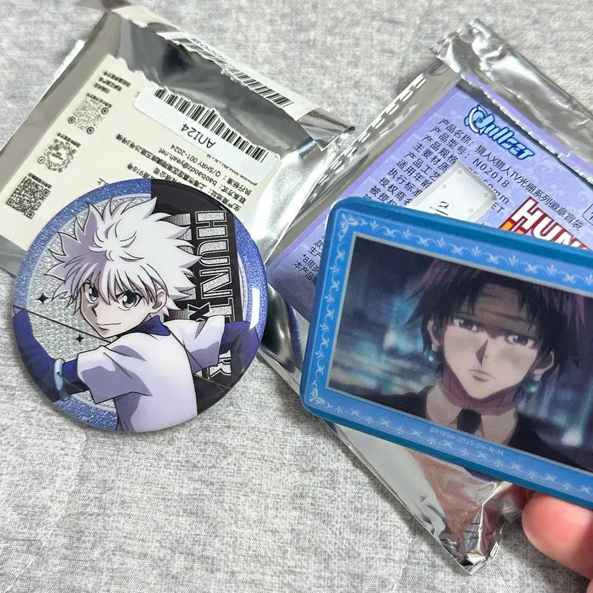 [BUNJANG] Hunter x Hunter Chrollo Square Can Badge / 헌터x헌터 키르아 클로로  캔뱃지