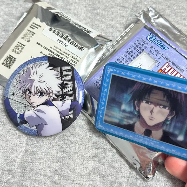 [BUNJANG] Hunter x Hunter Chrollo Square Can Badge / 헌터x헌터 키르아 클로로  캔뱃지