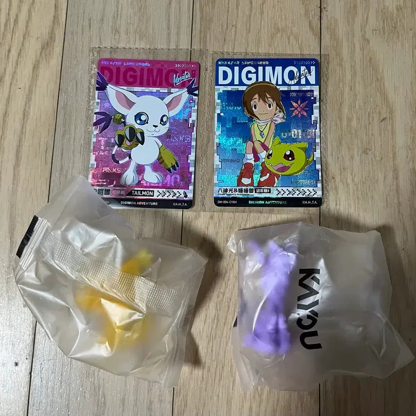 [BUNJANG] Digimon Rubber Figure Set - Nari &amp; Gatomon / 디지몬 고무피규어 나리,가트몬 세트