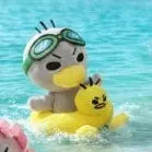 [BUNJANG] Annyeong Zaduya Duck Tube Kkoko Doll Keyring / 새상품 안녕자두야 오리 튜브 꼬꼬 인형키링