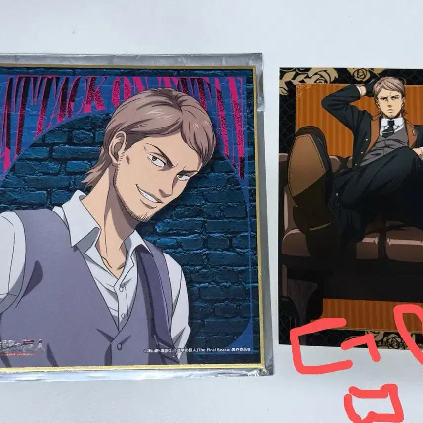 [BUNJANG] Attack on Titan Jean Kirstein Karaoke Card &amp; Dignified Postcard Set / 진격의거인 진격거 쟝 가라오케 철인 dignified 엽서