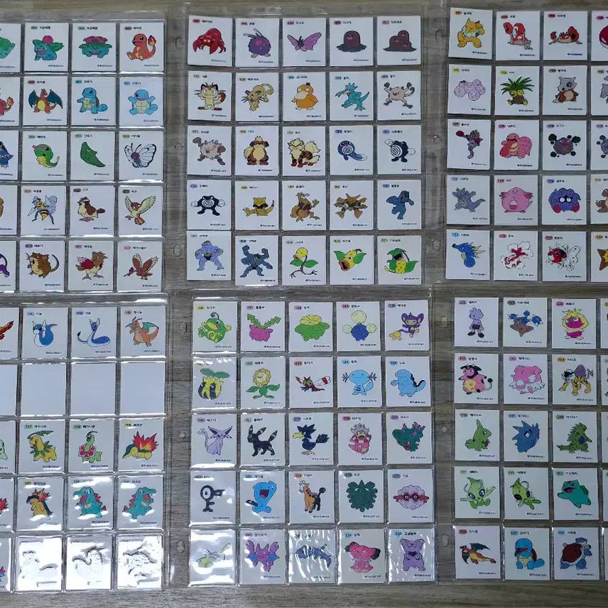 [BUNJANG] Pokemon Bread Stickers Gen 1 &amp; 2 (271 pcs) / 포켓몬빵띠부씰 1, 2세대 (총271장)