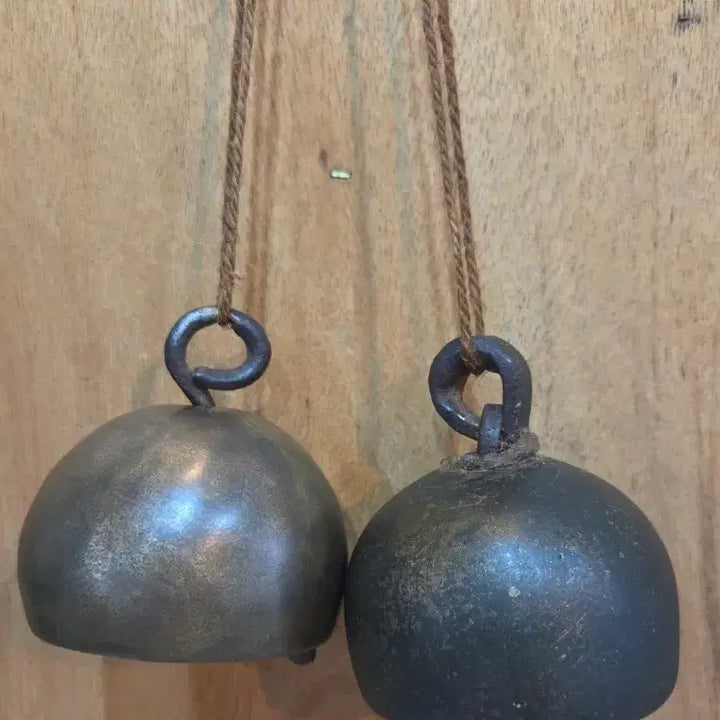 [BUNJANG] Korean Traditional Brass Cowbell Set (2 pieces) / 민속품  / 우리나라 오리지날 워낭 동 방울 2점