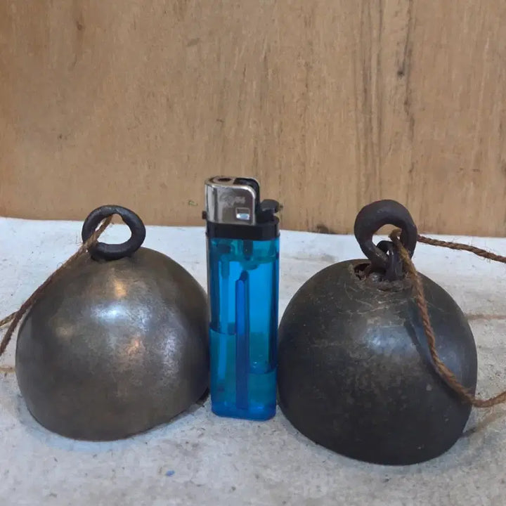 [BUNJANG] Korean Traditional Brass Cowbell Set (2 pieces) / 민속품  / 우리나라 오리지날 워낭 동 방울 2점