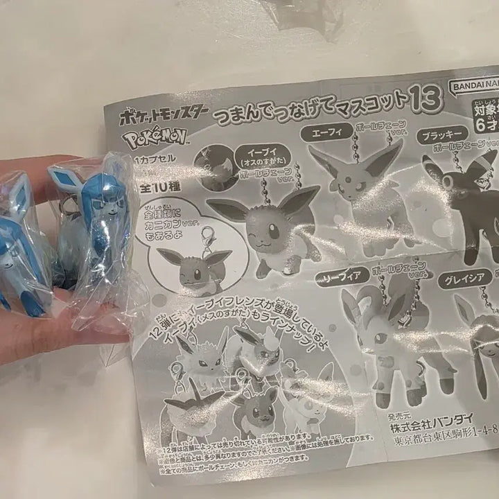 [BUNJANG] Pokemon Eevee Friends Mascot Vol. 13 Glaceon Charm Ver. / 포켓몬스터 이브이 프렌즈 마스코트 13탄 글레이시아