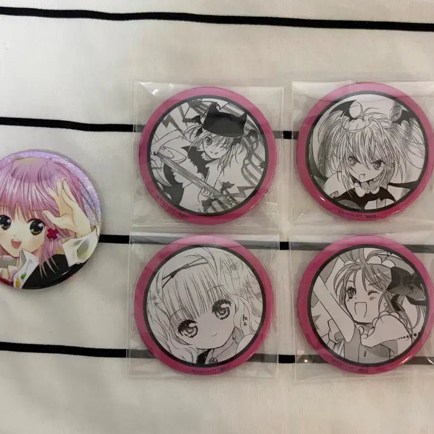 [BUNJANG] Character Transformation Cardcaptor Sakura Clow Card 5-Piece Bundle Set / 캐릭캐릭체인지 캐캐체 캔뱃지 5종 일괄 아무 리마 세라