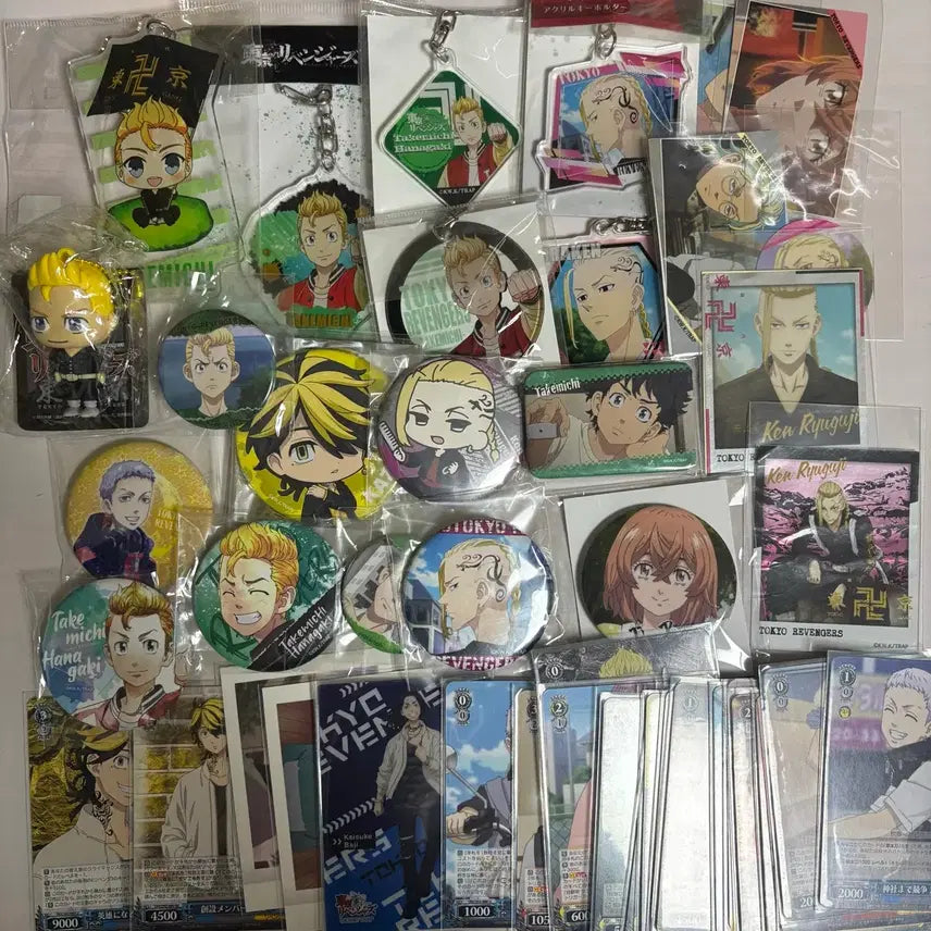 [BUNJANG] Tokyo Revengers Acrylic Keychain, Can Badge, Sticker, Pasa Set / 도쿄리벤저스 도리벤 아크릴 키링 캔뱃지 스티커 파샤 세트