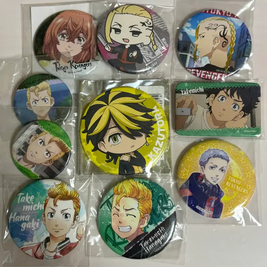 [BUNJANG] Tokyo Revengers Acrylic Keychain, Can Badge, Sticker, Pasa Set / 도쿄리벤저스 도리벤 아크릴 키링 캔뱃지 스티커 파샤 세트