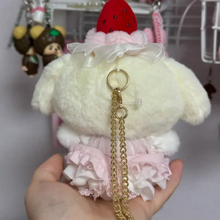 [BUNJANG] Sanrio My Melody Shortcake 2 Plush Keyring / 산리오 쇼트케이크2 마이멜로디 인형키링