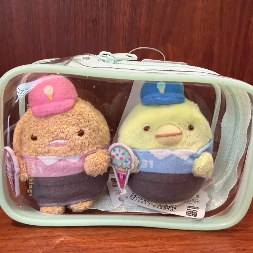 [BUNJANG] Sumikko Gurashi x Baskin Robbins Collaboration Limited Edition Plush Toys (2 Pieces) / 스밋코구라시 x 배스킨라빈스 31 콜라보레이션 한정판2개