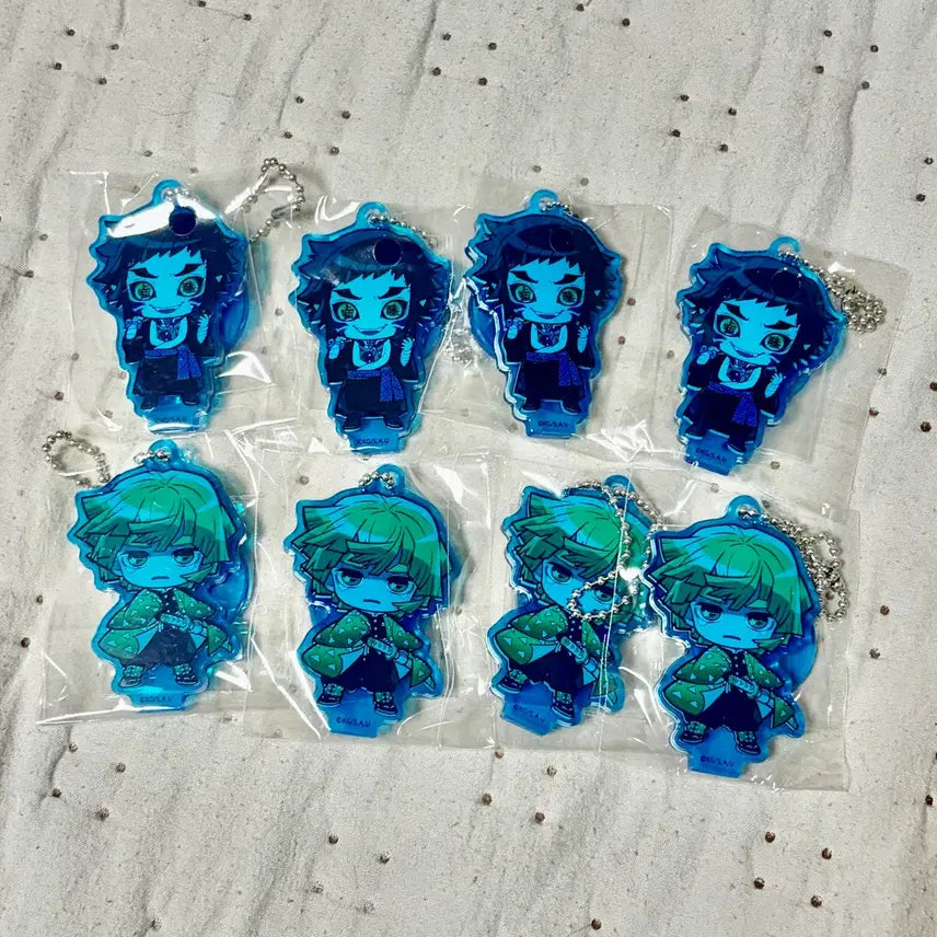 [BUNJANG] Demon Slayer: Kimetsu no Yaiba Kaigaku, Zenitsu, Kokushibo Acrylic Standee &amp; Keychain Bundle Set / 일괄) 귀칼 귀멸의 칼날 카이가쿠 젠이츠 코코미에 아크릴 스탠드 키링